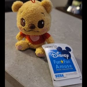 NWT Disney Fun Fan Amuse Sega Winnie The Pooh Heart 19488 2009 Strap Plush 4"